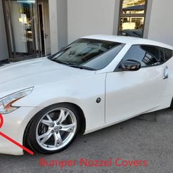 image.jpg STL file Nissan 370Z 2009 Front Bumper Nozzle covers・3D printable design to download