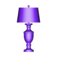 1.obj Rustic Classic Urn-Shaped Table Lamp with Fabric Shade 3D model