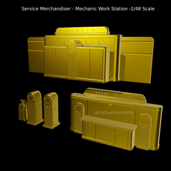 Proyecto-nuevo-2023-09-15T141758.034.png Archivo STL Service Merchandiser - Puesto de trabajo mecánico -1/48 Escala・Plan para descargar y imprimir en 3D