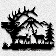 project_20240421_1827530-01.png deer wall art buck wall decor hunting decoration cabin scenery