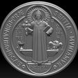 a89.jpg 3D Printed Model of Saint Benedict Medal 1 Side