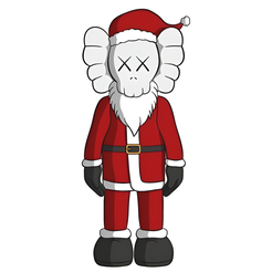 00000.png Fichier STL Kaws Père Noël Joyeux Noël・Plan imprimable en 3D à télécharger
