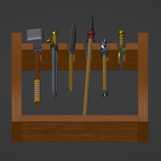 🔫 Weapons Rack ( 28mm Scale )・Free 3D File for ・Cults
