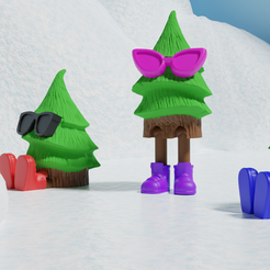 TREE-SCENE.png Archivo 3D Personaje del árbol de Navidad・Diseño de impresión en 3D para descargar