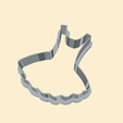 model-1.png dress, fashion, outfit, girls, wedding cookie cutter, form