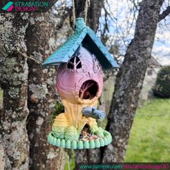 01V.jpg STL file Easter Egg Birdhouse・3D printing template to download, stratation