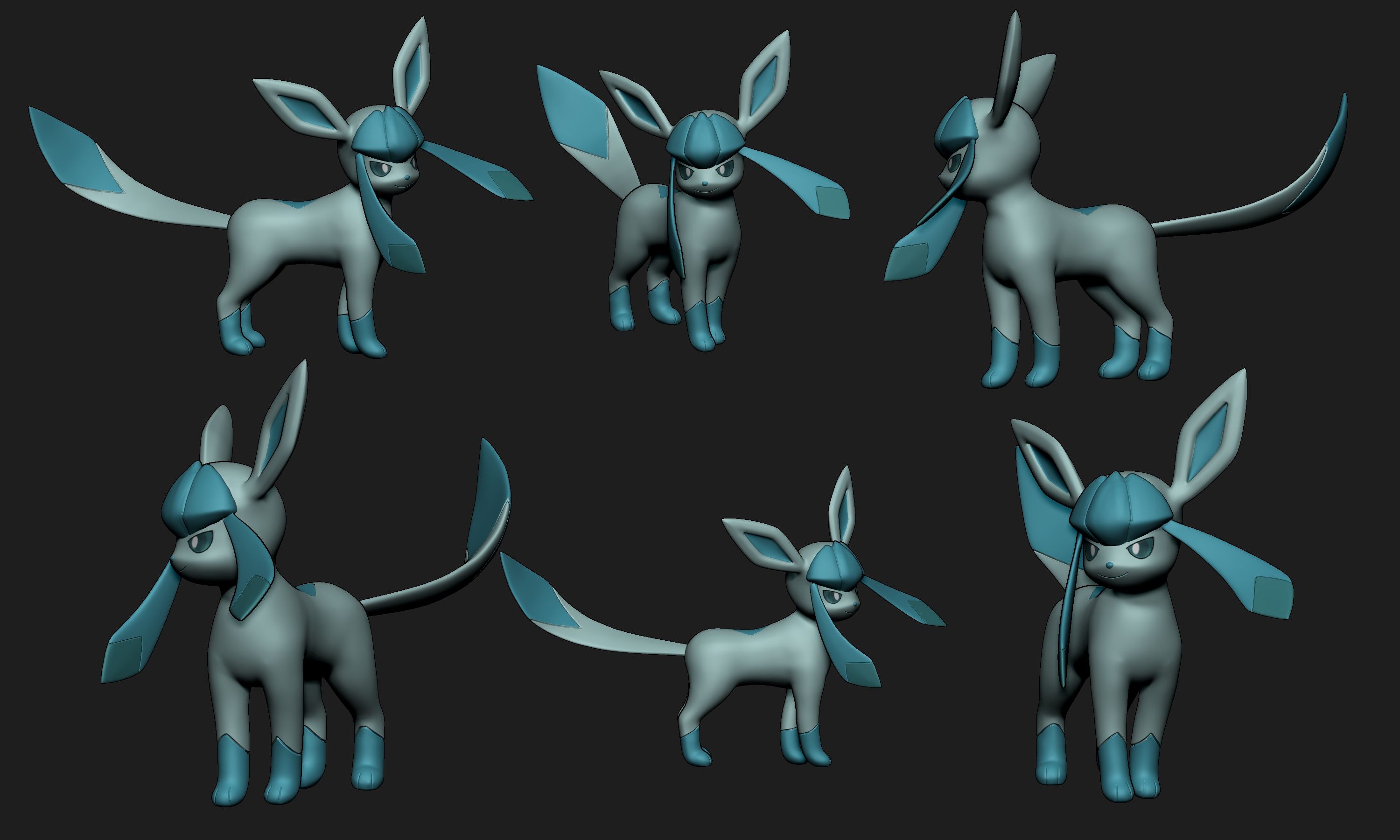 glaceon-cliente.jpg Datei OBJ Pokemon - Alle Eeveelutionen・Modell für 3D-Druck zum herunterladen, Fontoura3D