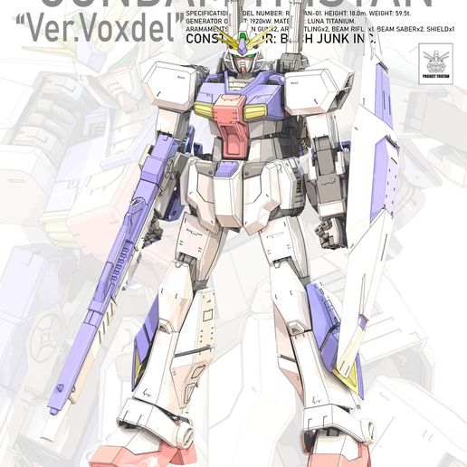 Gundam Tristan ver. 'Voxdel' by Voxdel Works - 3D model önizlemesi