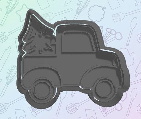 Christmas Tree Truck Cookie Cutter