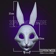 Neon_White_Neon_Violet_Mask_3D_Print_Model_STL_File_09.jpg Neon White Cosplay Mask - Neon Violet - Japanese Kitsune