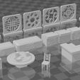 Chinese-Restuarant-All-Parts.jpg Restaurante Cantonés - 28mm Escenografía de Mesa STL