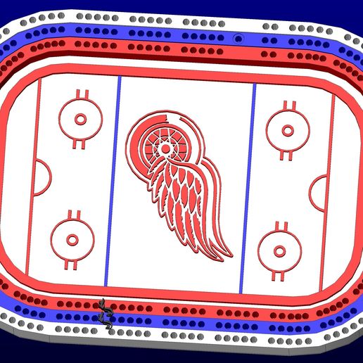 red wings cribbage game 3D model