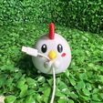 z5544437969818_aa1e3a528ba45de23ea27f2e2ddcd56d.jpg Cute Chicken Cable Holder - STL & 3mf Multicolor