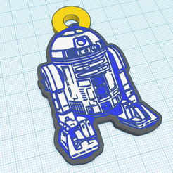 Captura-de-pantalla-5.png Datei 3D Schlüsselanhänger R2D2 Druck an Ort und Stelle・Design für 3D-Drucker zum herunterladen