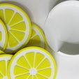 Posavasos-Gajos-de-limón2.jpg Coasters Orange Lemon Orange Segments