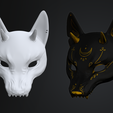 preview.png Japanese fox kitsune mask with horns for cosplay