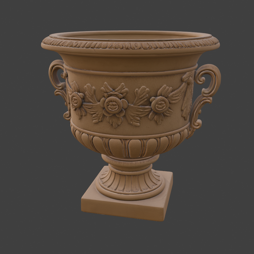 Antique Flower Pot 3D model