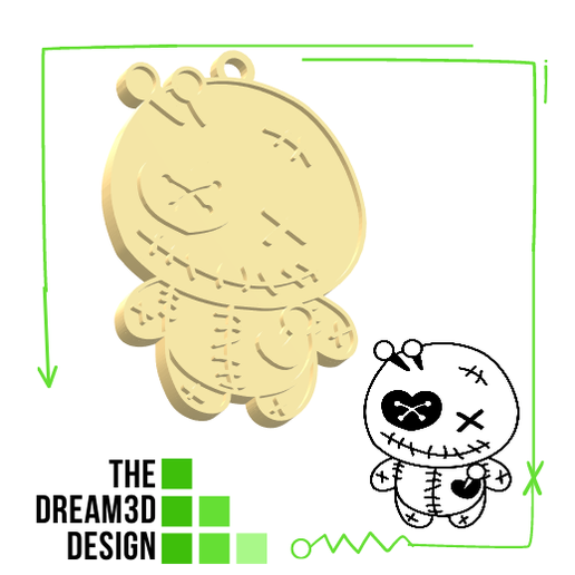 VOODOO LOVE RITES KEYCHAIN / KEYCHAIN / PENDANT 3D model