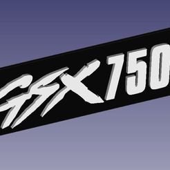 GSX750F.jpg Free STL file Bicolor Suzuki keychain GSX750F・3D printing model to download, SamiJoe