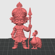 1.png Lord Kartikeya (Murugan) Chibi Style | 3D Printable STL File | Hindu God of War with Peacock | FDM & Resin Ready (Unsupported)