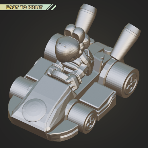 Mario Kart - Bones Koopa - Bones - (EASY TO PRINT - NO SUPPORT)