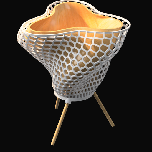 Parametric Organic Table Lamp - Hexagon Lattice