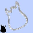22-2.jpg Music cookie cutters - #22 - guitar body shapes - Jackson Soloist