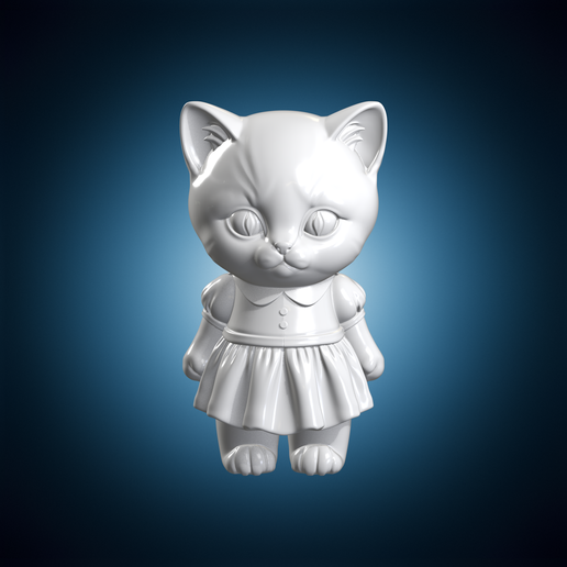 Cute Cat Girl Figurine