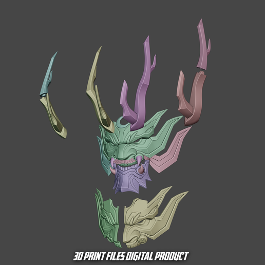 11.png Moon Knight Lunar General Hannya Articulated Mask