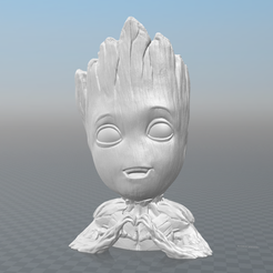 1.png STL file Love Baby Groot・Model to download and 3D print