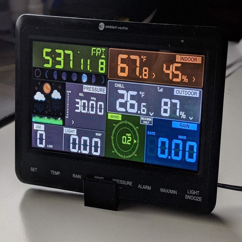 Free STL file Ambient Weather Monitor Desk Stand・3D printing model to ...