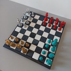 IMG_20211010_175027.jpg Free 3D file Chess 4 players Chaturanga・3D print model to download