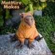 capyPainted-0100-copy.jpg Capybara Articulated Fidget, print-in-place body, snap-fit, cute-flexi
