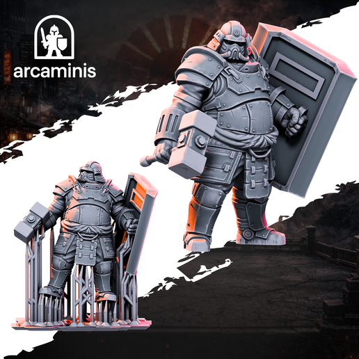 FREE SAMURAI SCI-FI Bastion Brutes Cyberpunk Japanese Army STL RPG Wargames 28mm & 32mm Pre-Supported