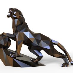 untitled.267.jpg Low-poly panther 3d print model