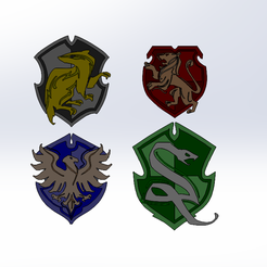 Blasons.png Hogwarts Legacy coats of arms of the 4 houses