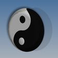 YY2.jpg 3D rounded Ying and Yang symbol