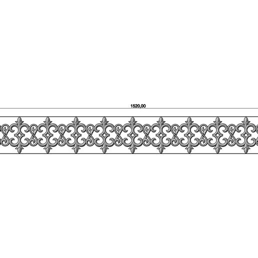 F-M-3-03.JPG Floral scroll pattern relief strip