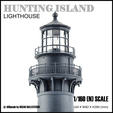 HUNTING ISLANI LIGHTHOUSE "1/160 (N) SCALE @ AROscale by OSCAR BALLESTEROS L64 X W82 X H284 (mm) 3D file HUNTING ISLAND LIGHTHOUSE - N (1/160) SCALE MODEL LANDMARK・3D printable model to download