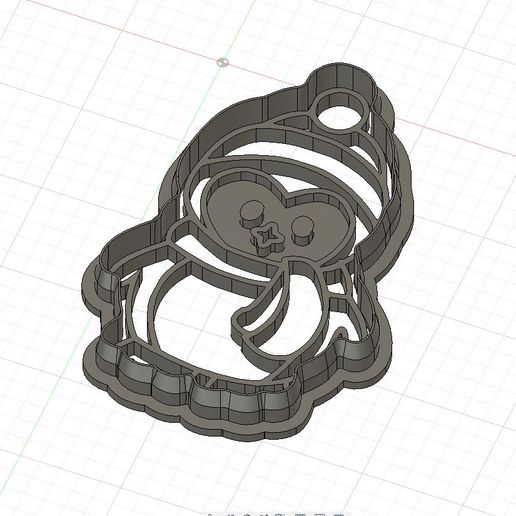 Christmas Penguin Cookie and Fondant Cutter with Embosser - 3D model önizlemesi