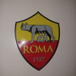 Roma.jpg Roma FC Coat of Arms Wall Plaque with Screw Hangable Keyhole