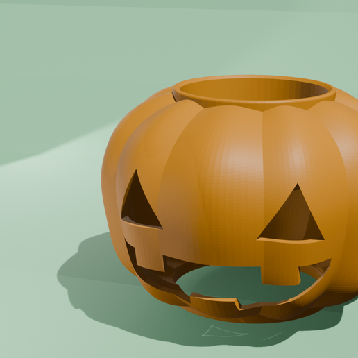 Jack-o'-Lantern Candle Holder - 3D model önizlemesi