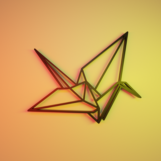 geometric origami painting 3D model