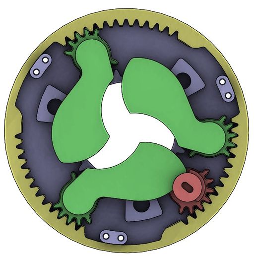 Iris mechanism for 3d printing-3DP3BLROD30A 3D model