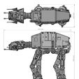 Dimensions.jpg STAR WARS AT-AT IMPERIAL WALKER – HIGHLY DETAILED & FULLY PRINTABLE – FULLY ARTICULATED  – WITH INSTRUCTIONS