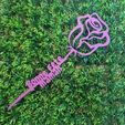 rose-bonne-fete.jpg STL file Happy Birthday Rose Mom, Mother・3D printing design to download