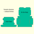 Packaging_V5.png Parametric Cardboard Box (Simple & No-Glue designs)