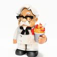 0002.jpg White Colonel Sanders The Chicken Father KFC toy