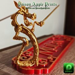 INCENSE2.jpg Free STL file Disney Mushu Mulan Chopstick Holder / Incense Burner・3D printer model to download