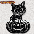 project_20231016_1057516-01.png kitten with pumpkin wall art halloween wall decor kitty inside jack o lantern